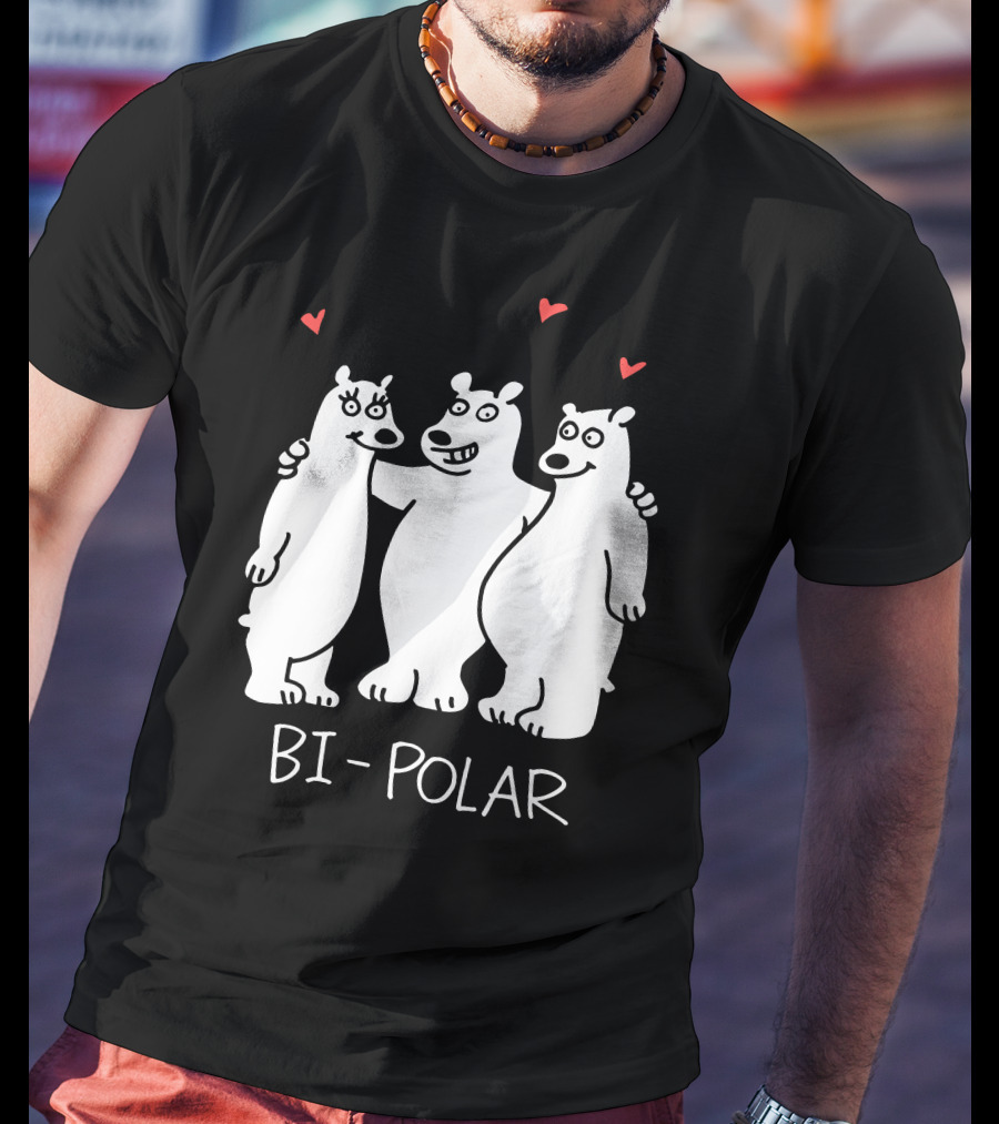 Bi Polar Bears With Hearts T-Shirt