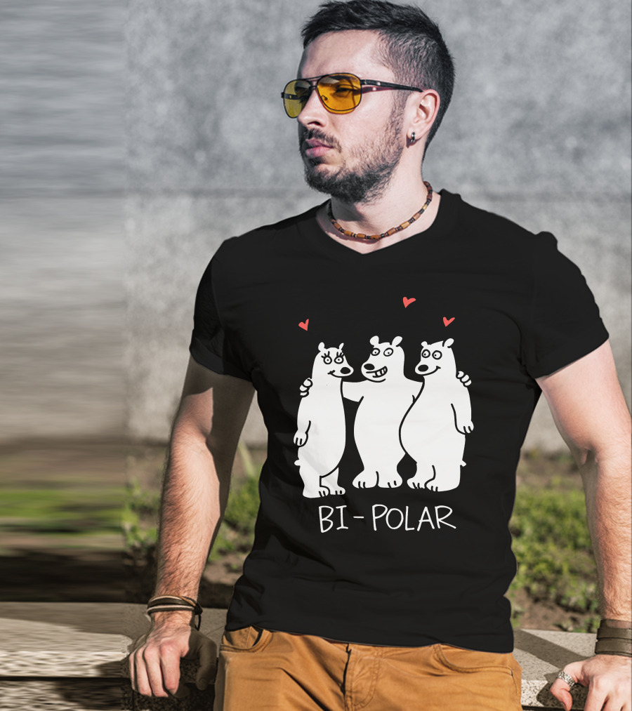 Bi Polar Bears With Hearts T-Shirt