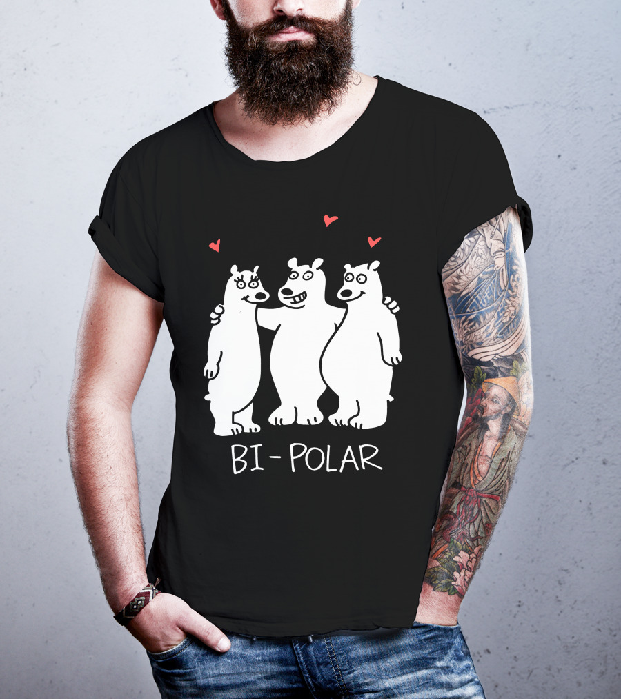 Bi Polar Bears With Hearts T-Shirt