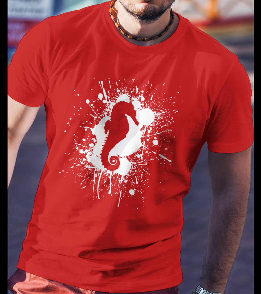 Seahorse Splatter T-Shirt