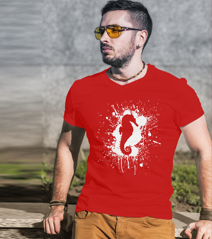 Seahorse Splatter T-Shirt