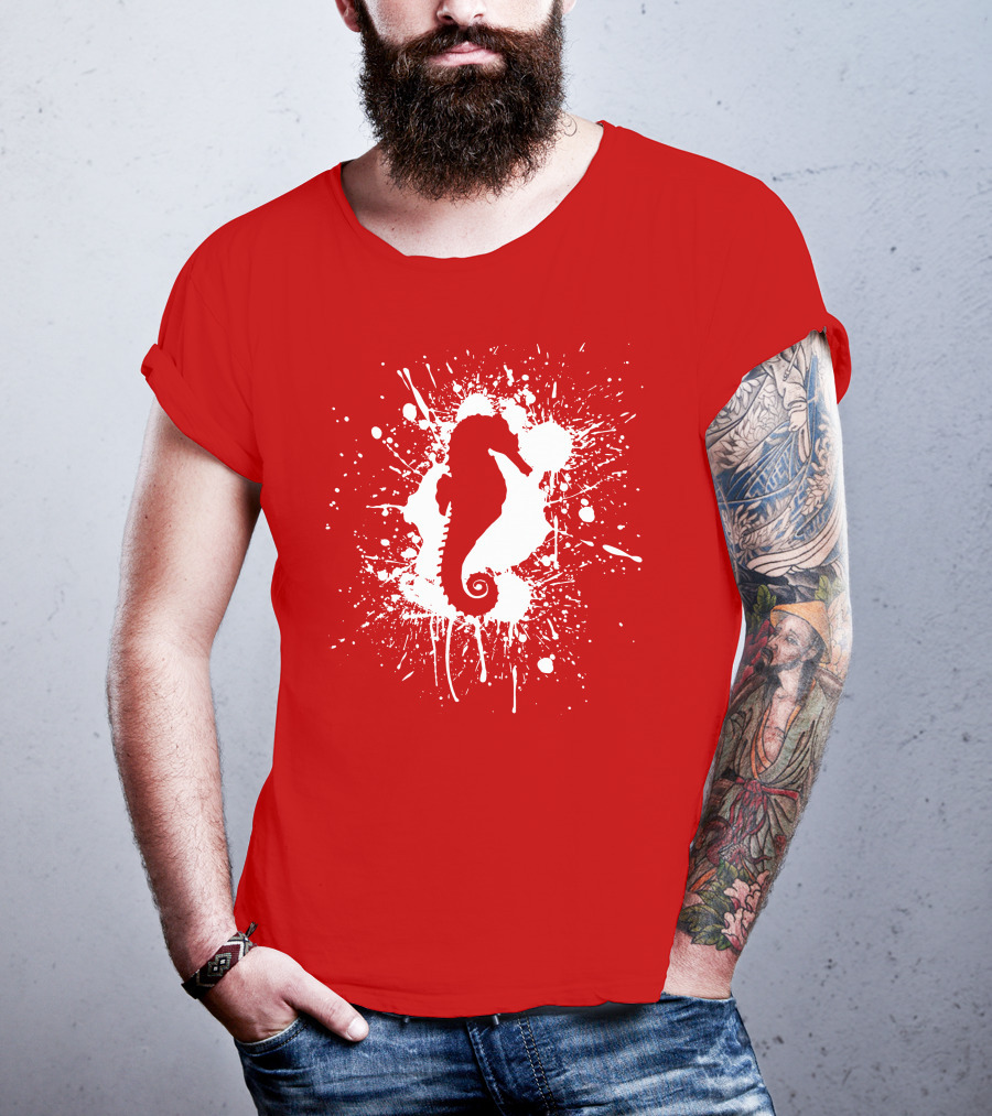 Seahorse Splatter T-Shirt