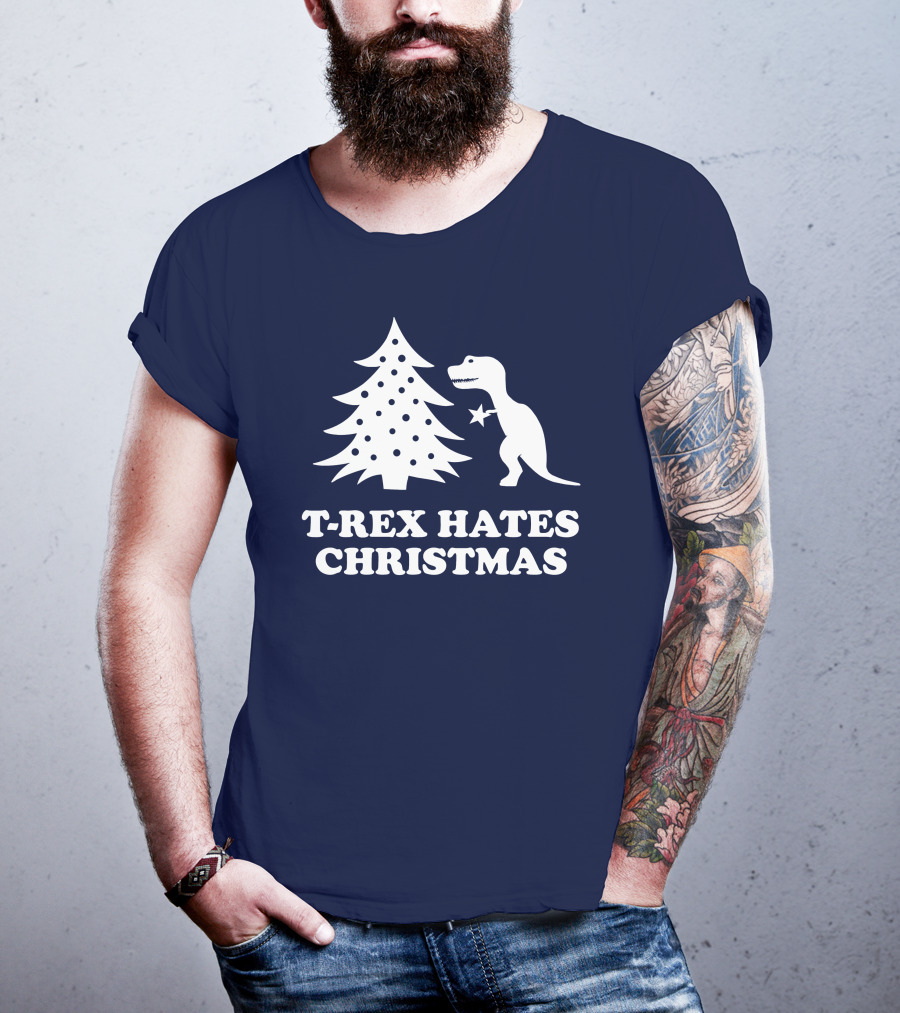 T-Rex Hates Christmas T-Shirt
