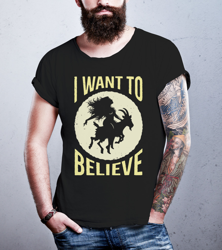 I Want To Believe Witch Goat T-Shirt