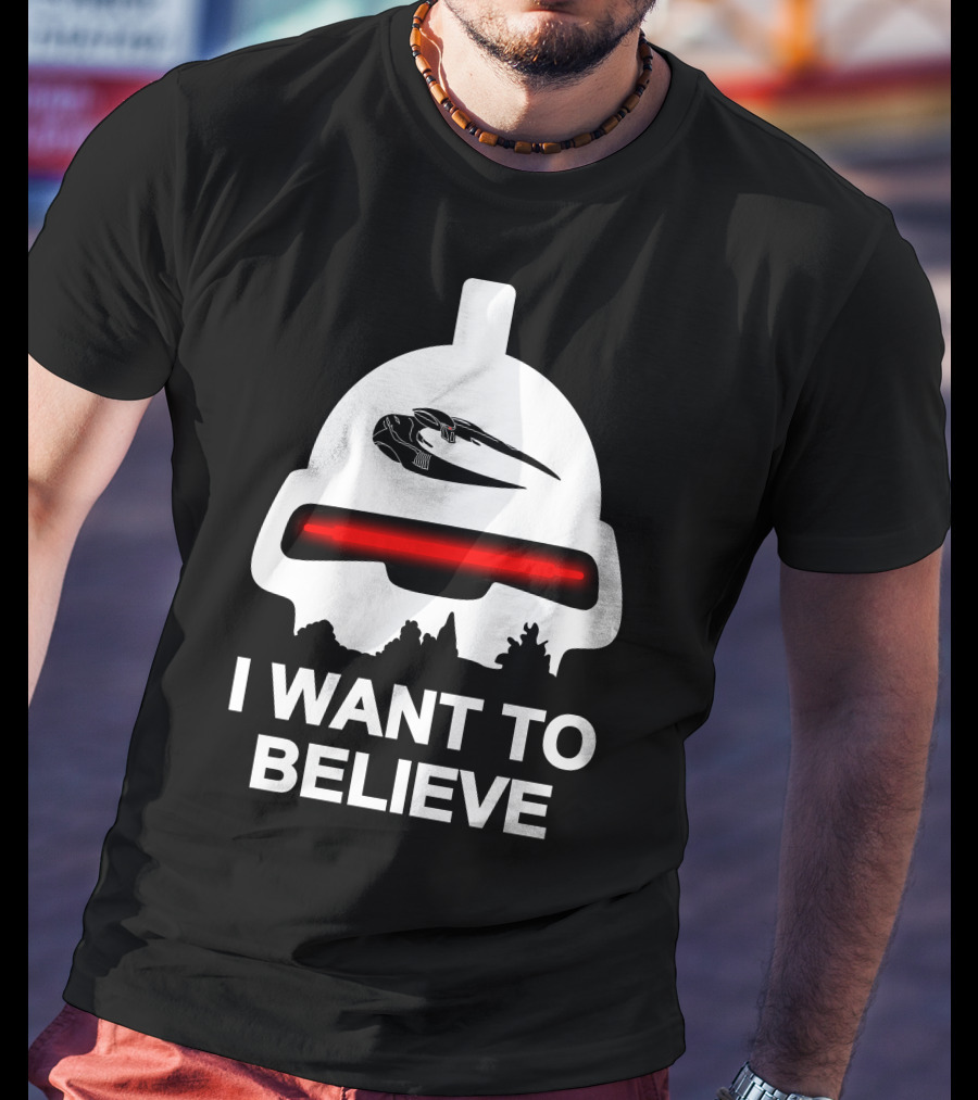 I Want To Believe Cylon Raider Battlestar Galactica T-Shirt