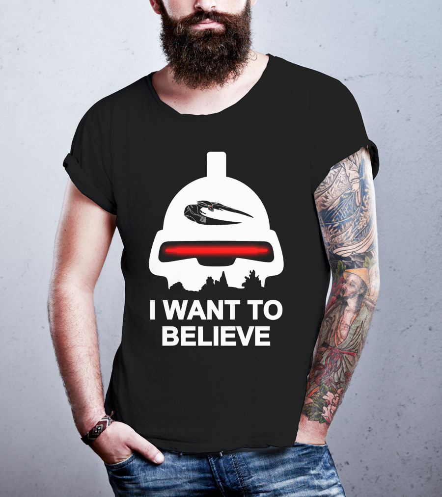 I Want To Believe Cylon Raider Battlestar Galactica T-Shirt