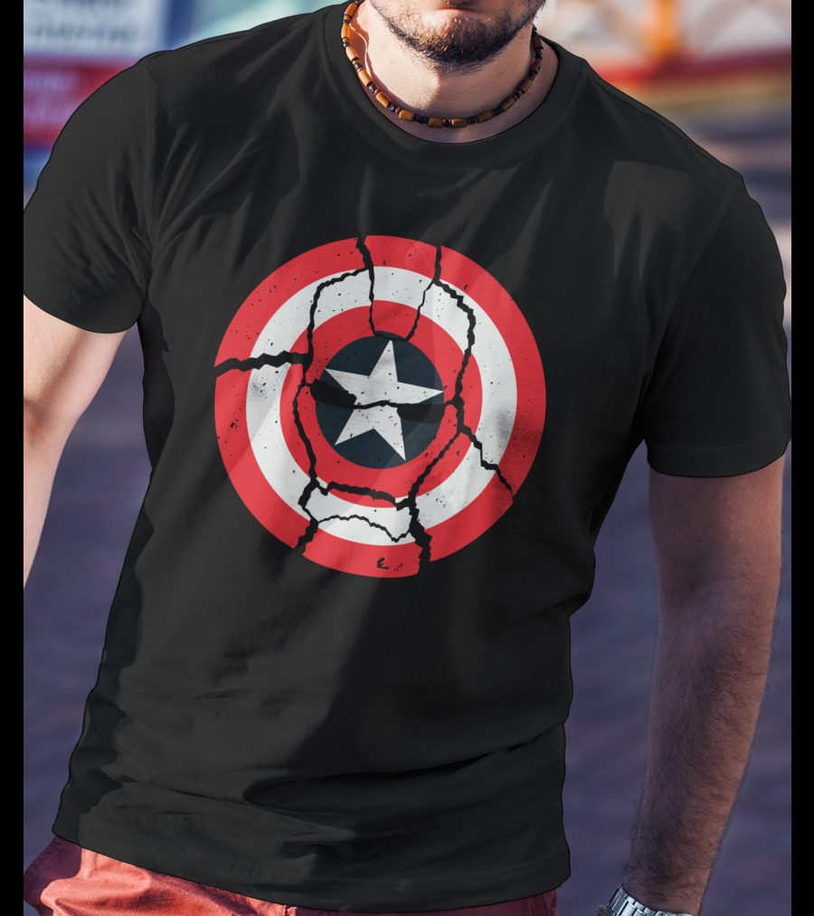 Cracked Star Shield Casualties T-Shirt