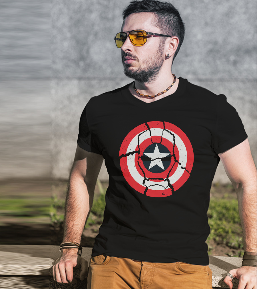 Cracked Star Shield Casualties T-Shirt