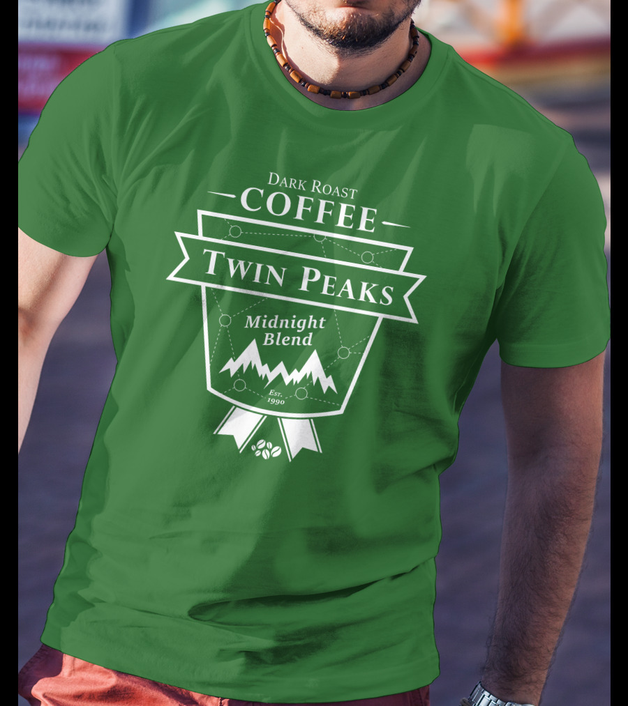Twin Peaks Coffee Dark Roast Midnight Blend Est. 1990 T-Shirt
