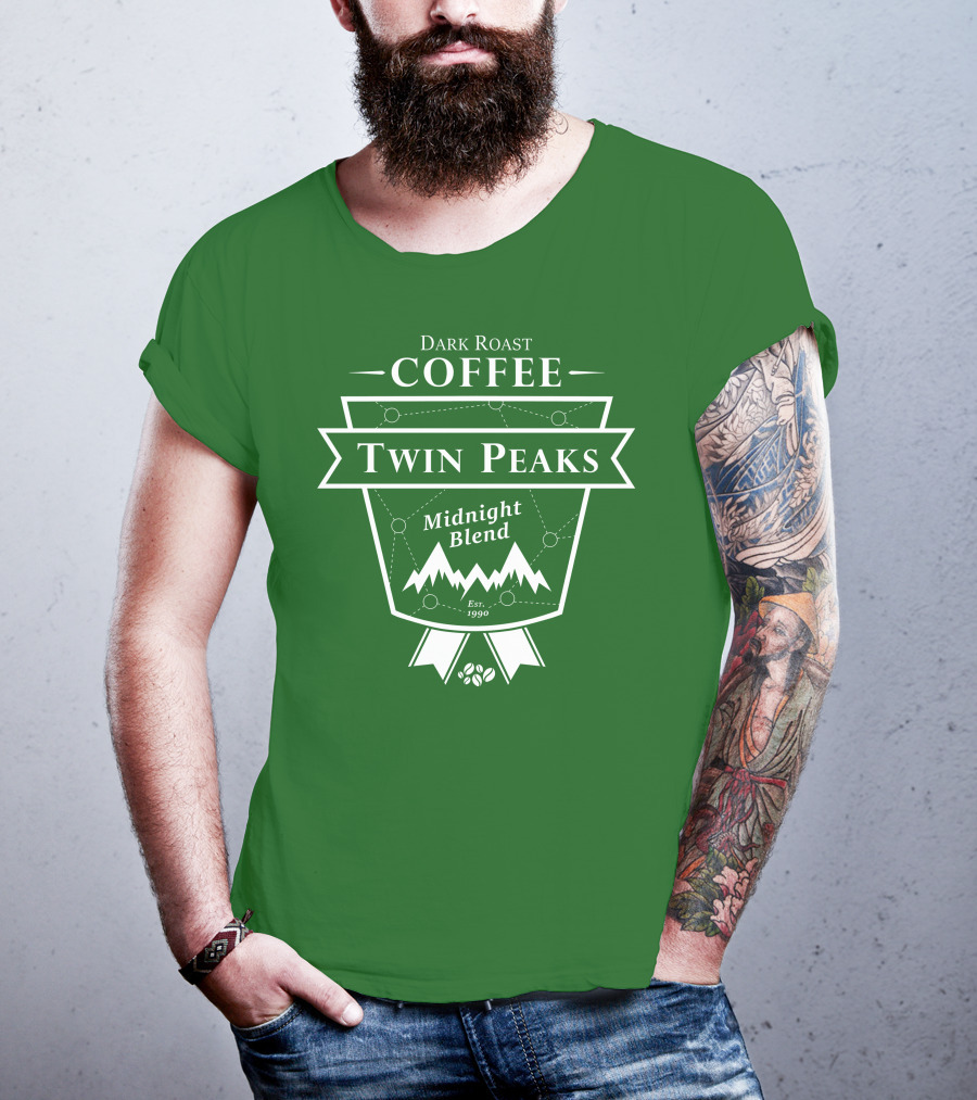 Twin Peaks Coffee Dark Roast Midnight Blend Est. 1990 T-Shirt