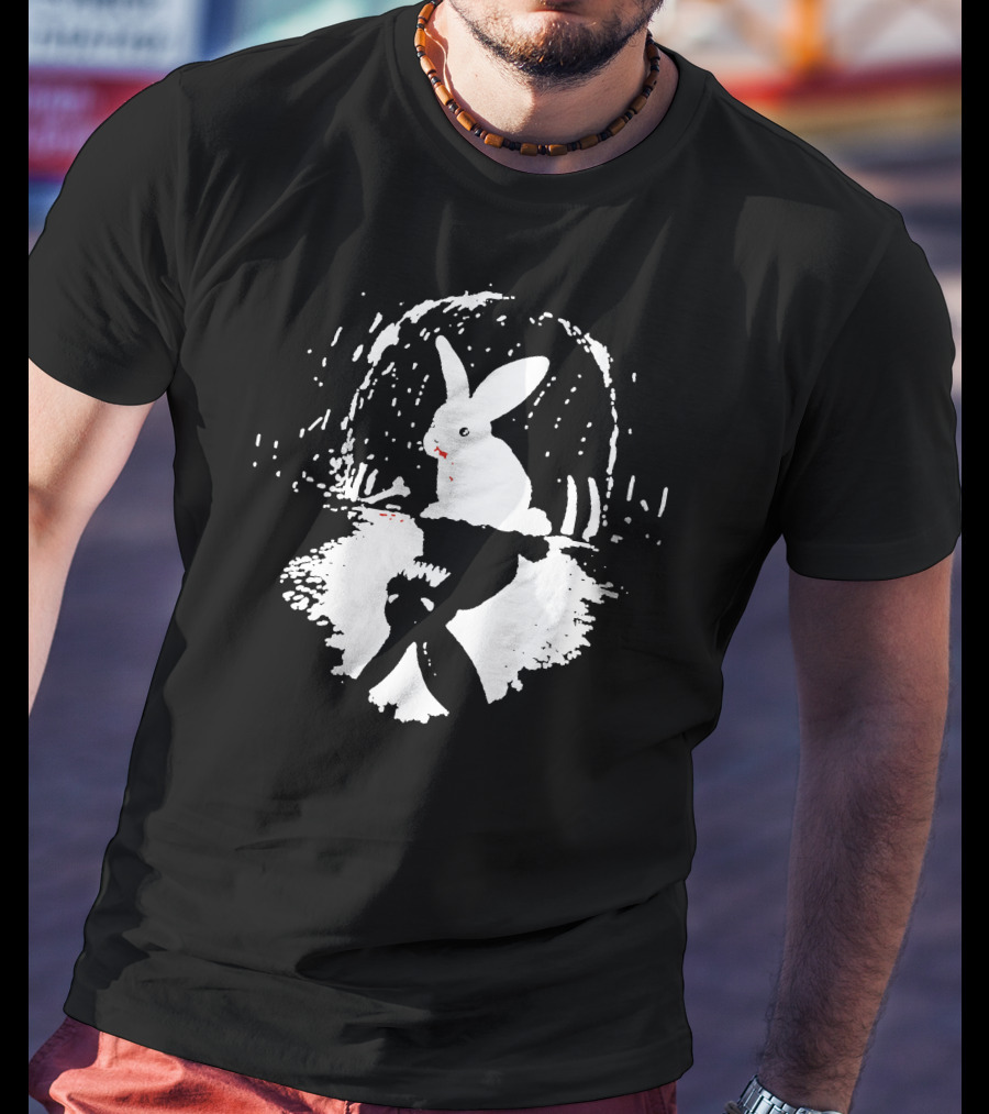 RABBIT HORRIBLE Reflection In Dark Cave T-Shirt