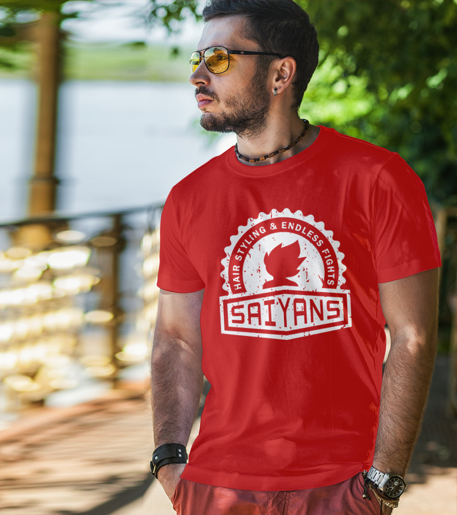 CREST SERIES Saiyans Hair Styling And Endless Fights T-Shirt