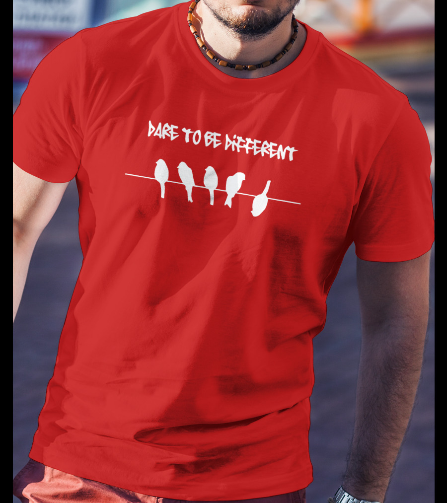 Dare To Be Different Birds In A Line T-Shirt