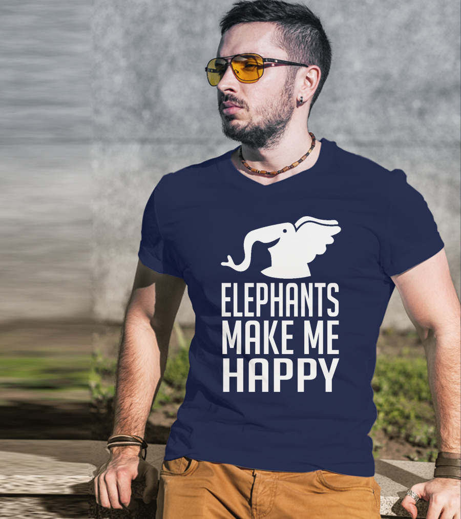 Elephants Make ME Happy T-Shirt