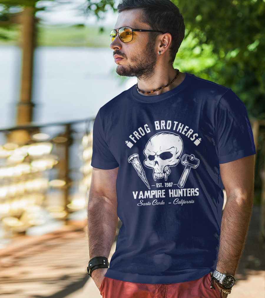 Frog Brothers Vampire Hunters Est. 1987 Santa Carla California T-Shirt