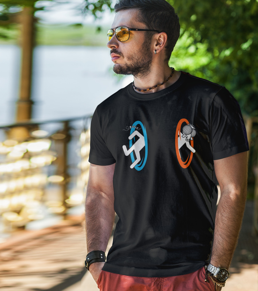 Fly Trouble Bzzz Portal Fly Head Collision T-Shirt