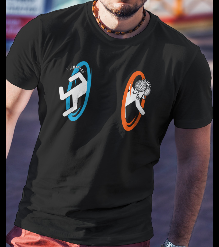 Fly Trouble Bzzz Portal Fly Head Collision T-Shirt
