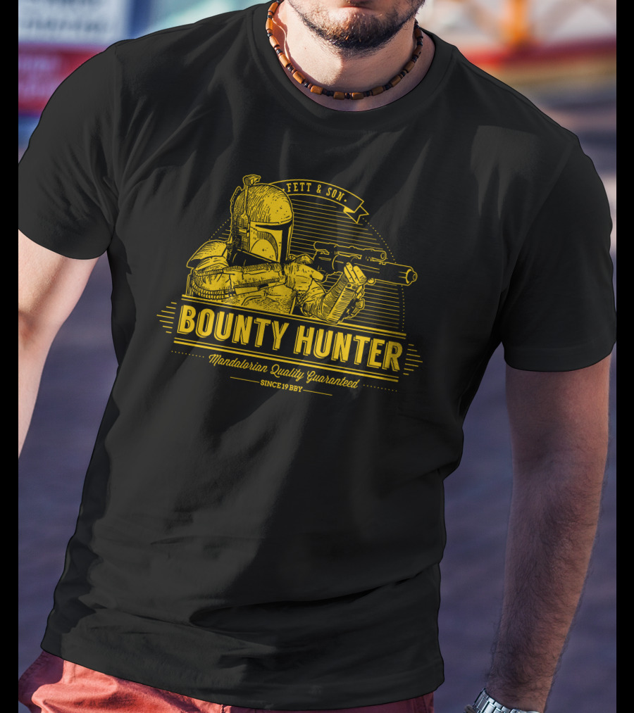Fett And Son Bounty Hunter Mandalorian Quality Guaranteed Since 1987 T-Shirt