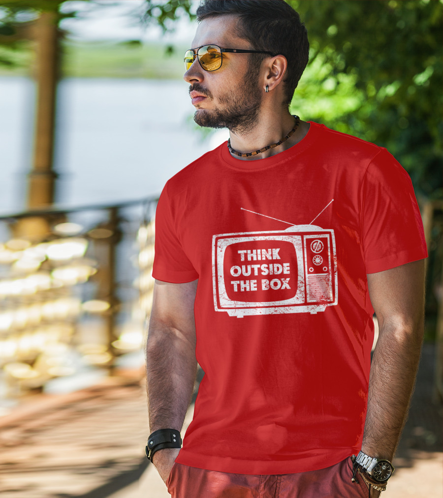 Think Outside The Box Retro Television Concept T-Shirt