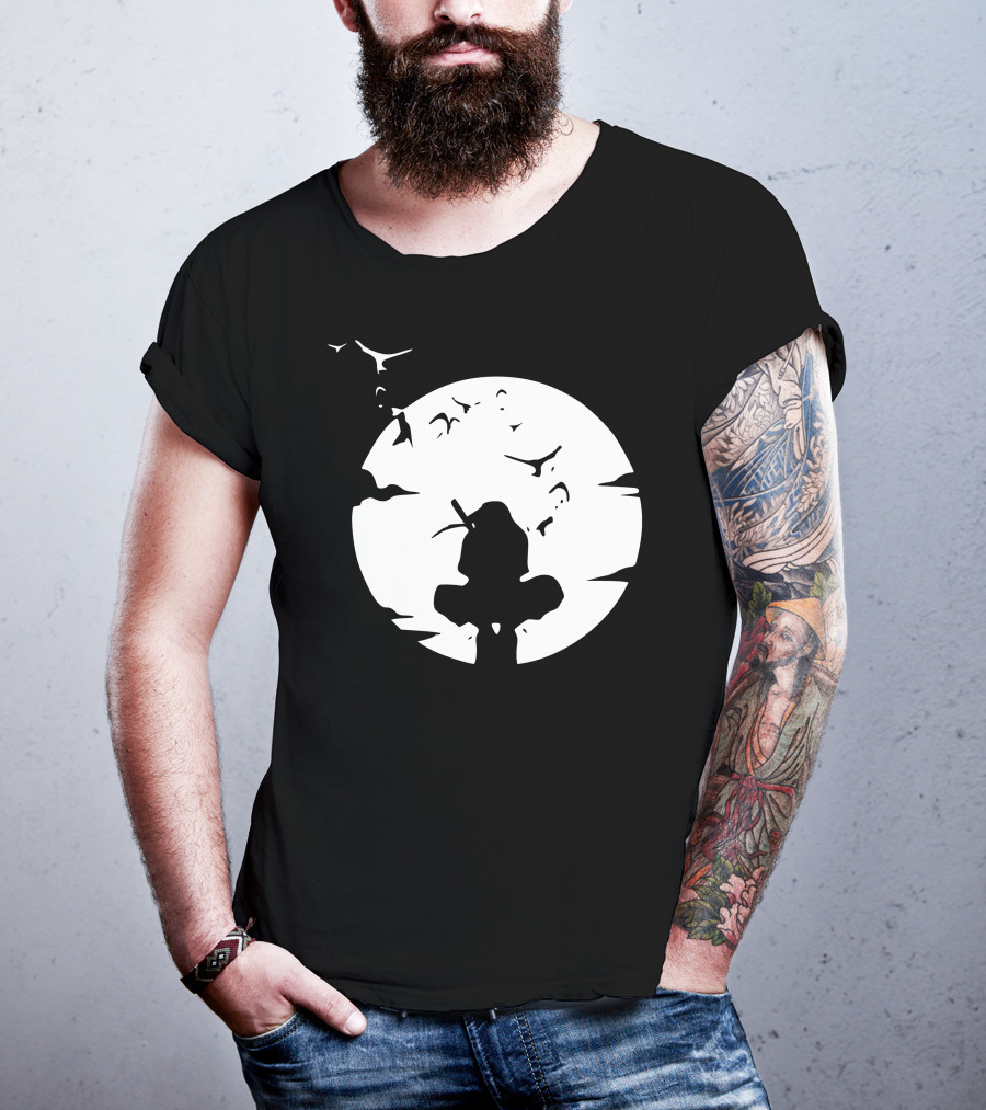 Itachi Uchiha Moonlit Silhouette Stance T-Shirt