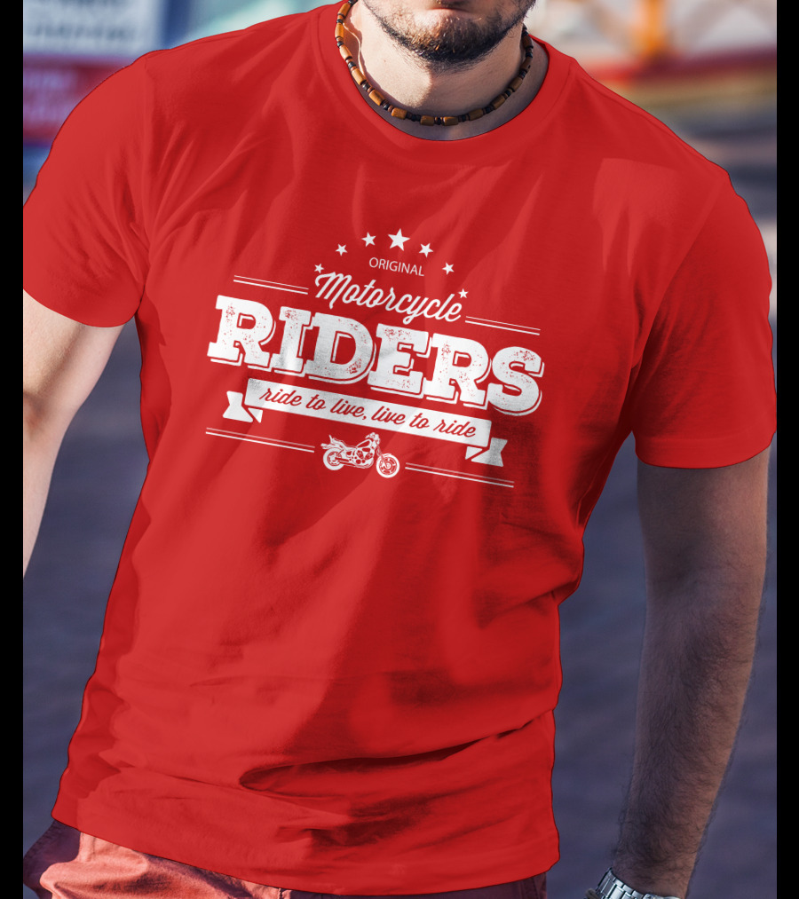 Original Motorcycle Riders Ride To Live, Live To Ride T-Shirt