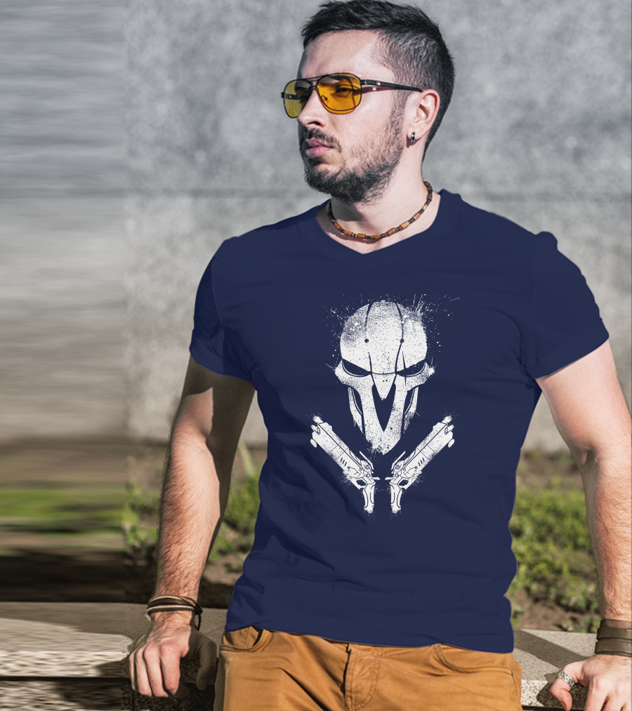 JHIN Reaper Mask With Dual Pistols T-Shirt