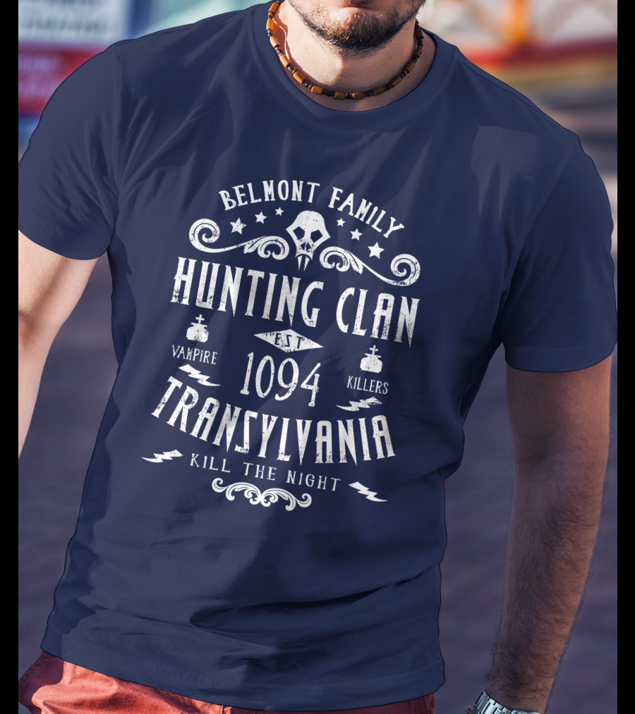 Belmont Family Hunting Clan Est 1094 Transylvania Vampire Killers Kill The Night T-Shirt
