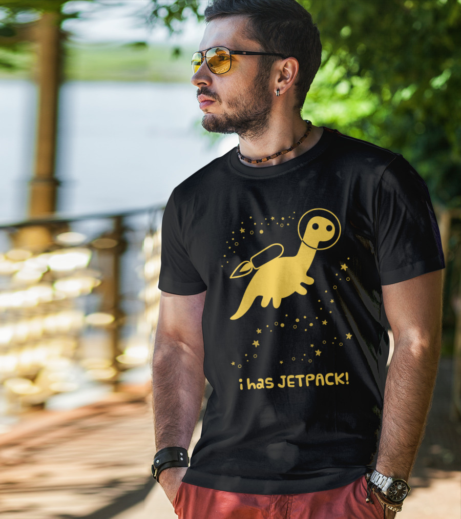 I Has JETPACK Dinosaur In Space T-Shirt