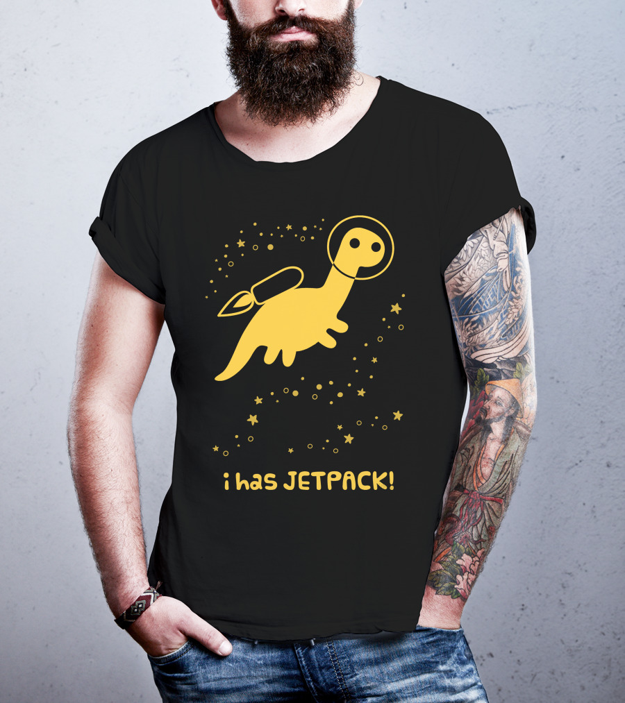 I Has JETPACK Dinosaur In Space T-Shirt