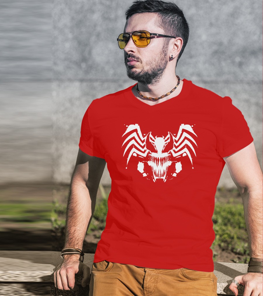 Venom Symbiote Rorschach Style Mask T-Shirt