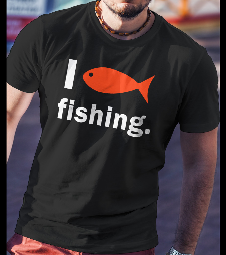 I Heart Fishing Red Fish T-Shirt