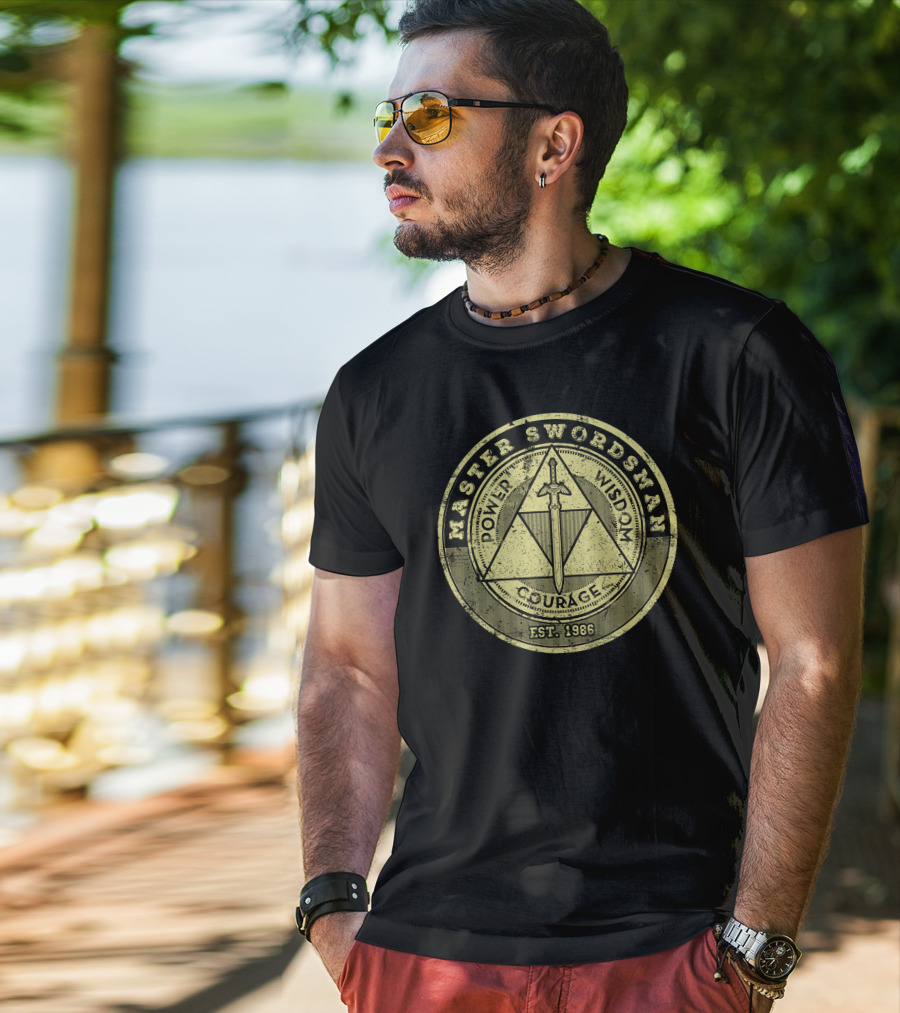 MASTER SWORDSMAN POWER WISDOM COURAGE EST. 1986 T-Shirt