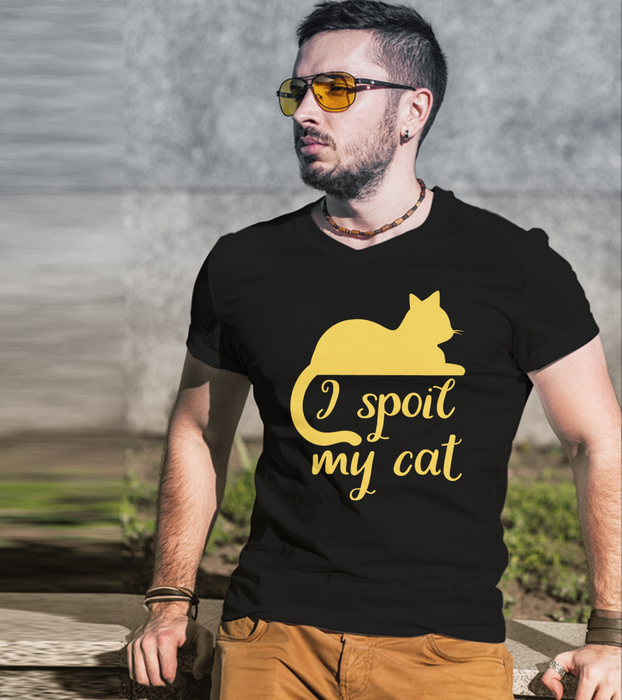 I Spoil My Cat With Yellow Cat T-Shirt