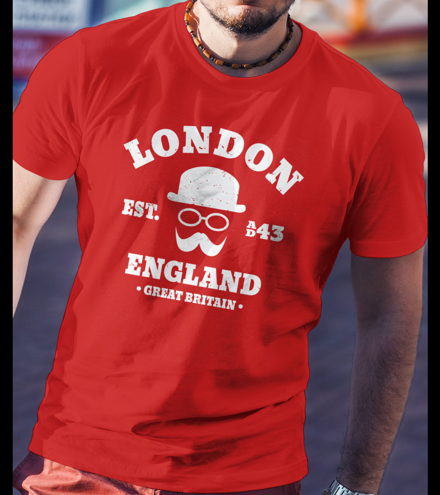 London England Est. AD 43 Great Britain Hipster Bowler Hat T-Shirt