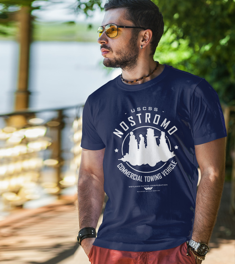 USCSS Nostromo Commercial Towing Vehicle Weyland-Yutani Building Better Worlds T-Shirt