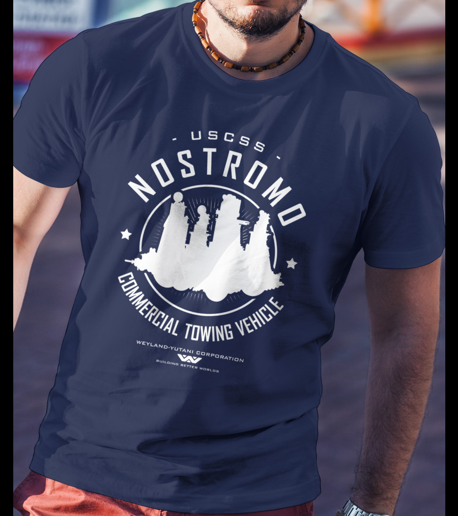 USCSS Nostromo Commercial Towing Vehicle Weyland-Yutani Building Better Worlds T-Shirt