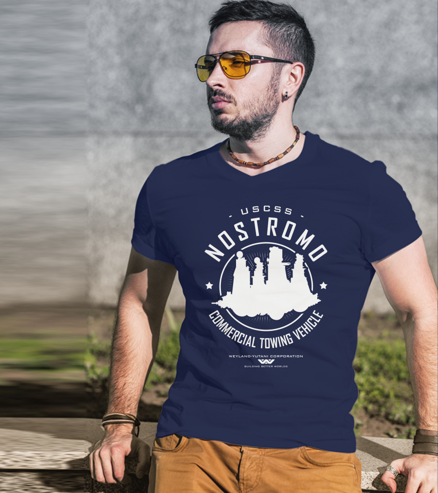 USCSS Nostromo Commercial Towing Vehicle Weyland-Yutani Building Better Worlds T-Shirt