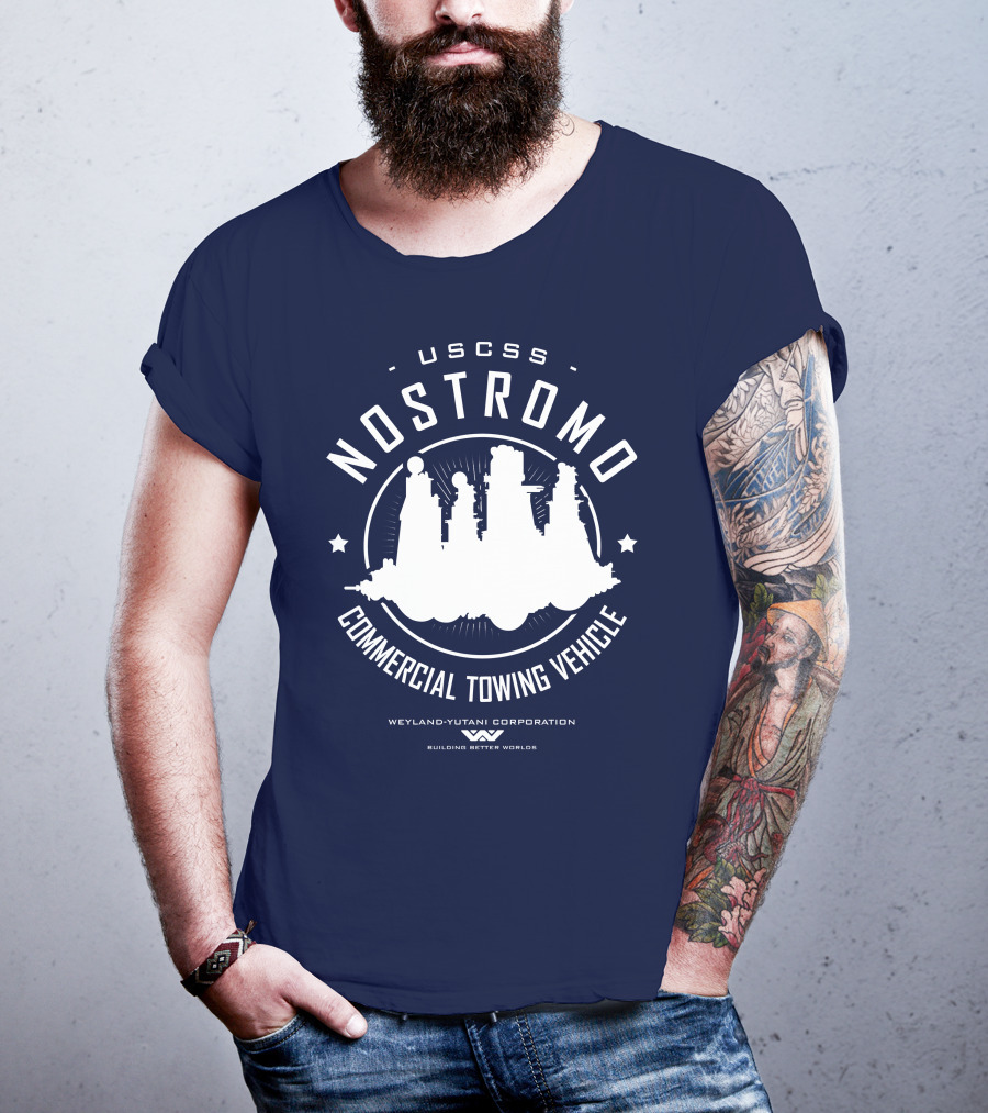 USCSS Nostromo Commercial Towing Vehicle Weyland-Yutani Building Better Worlds T-Shirt
