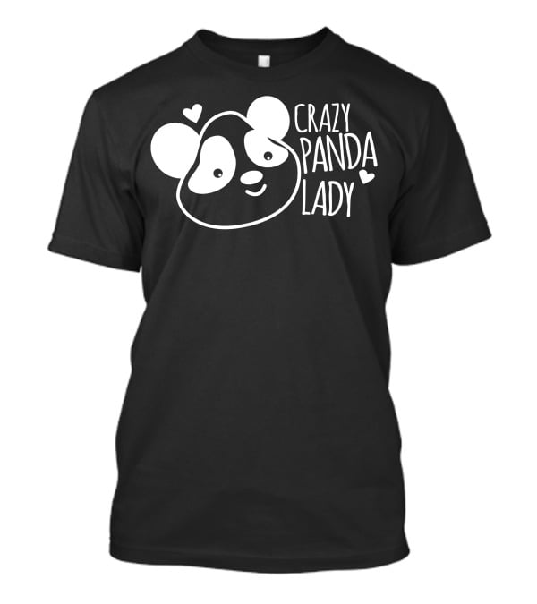 CRAZY PANDA LADY Heart T-Shirt