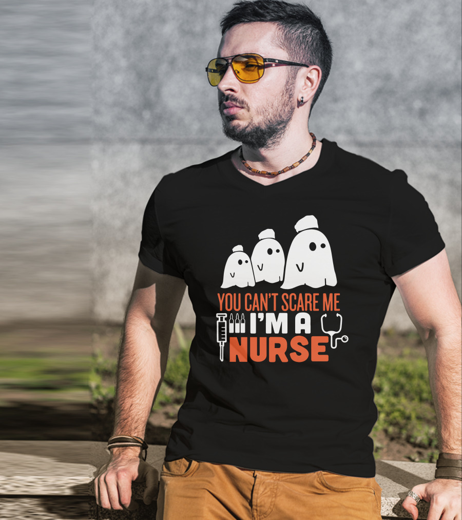 You Can't Scare Me I'm A Ghost Nurse T-Shirt