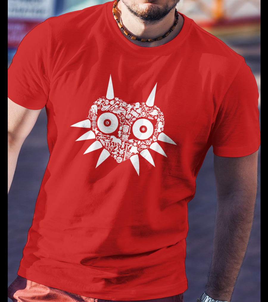 Majora's Mask Hidden Icons Heart Shape T-Shirt