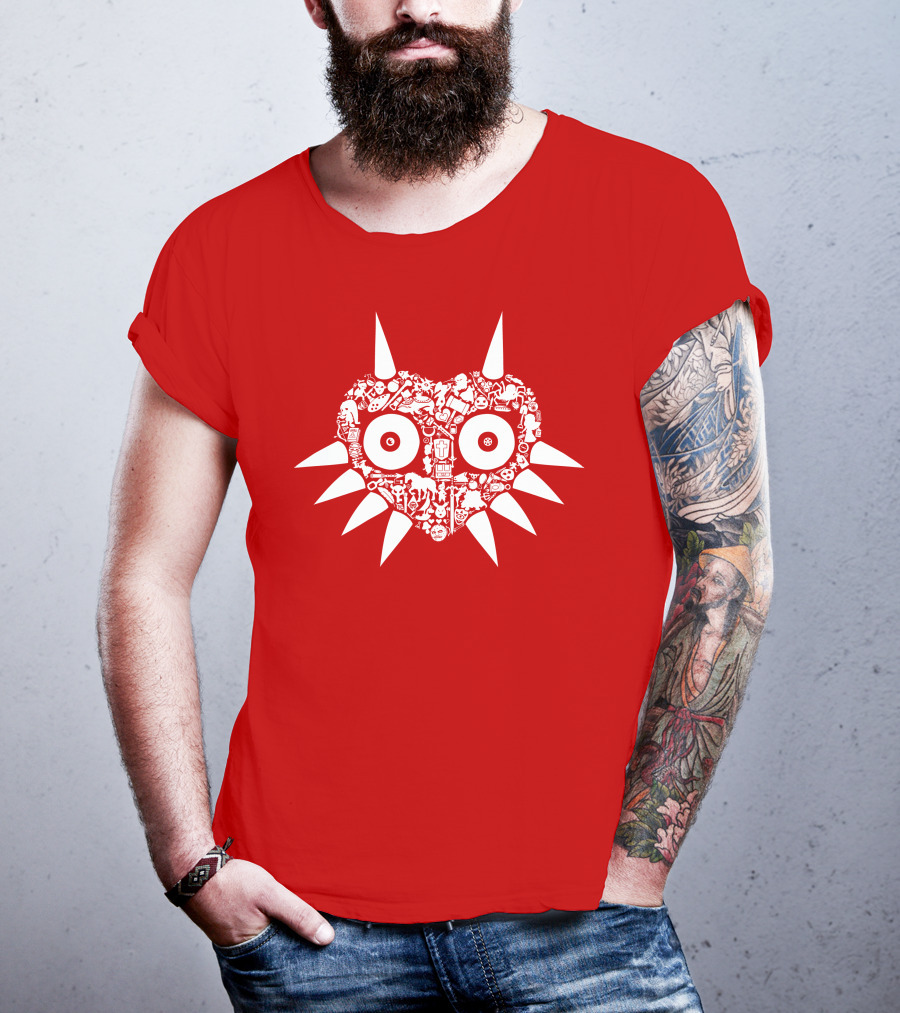 Majora's Mask Hidden Icons Heart Shape T-Shirt
