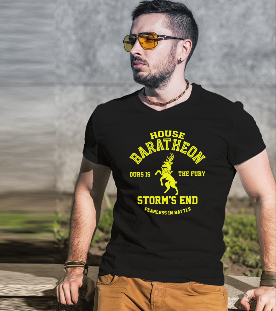 House Baratheon Ours Is The Fury Storm's End Fearless In Battle T-Shirt
