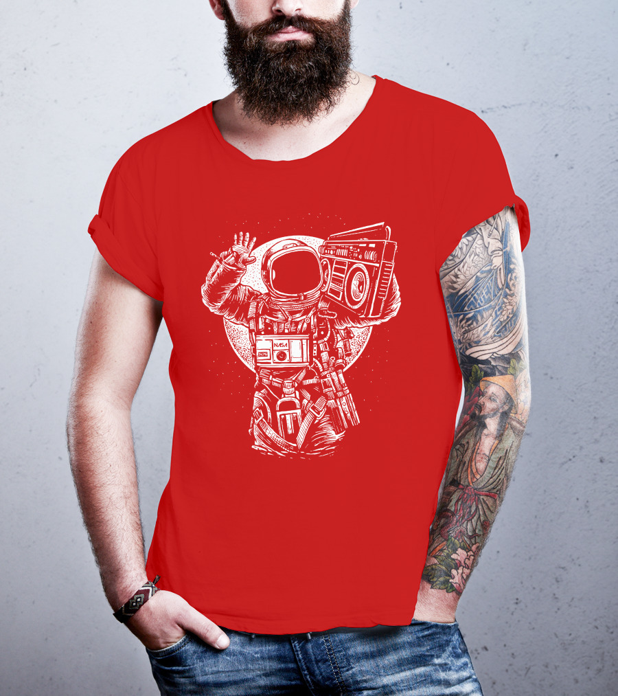 NASA Astronaut With Boombox Space T-Shirt