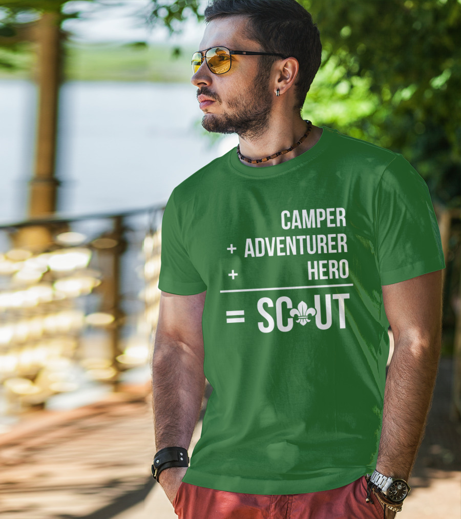 Camper Adventurer Hero Scout Fleur-de-Lis T-Shirt