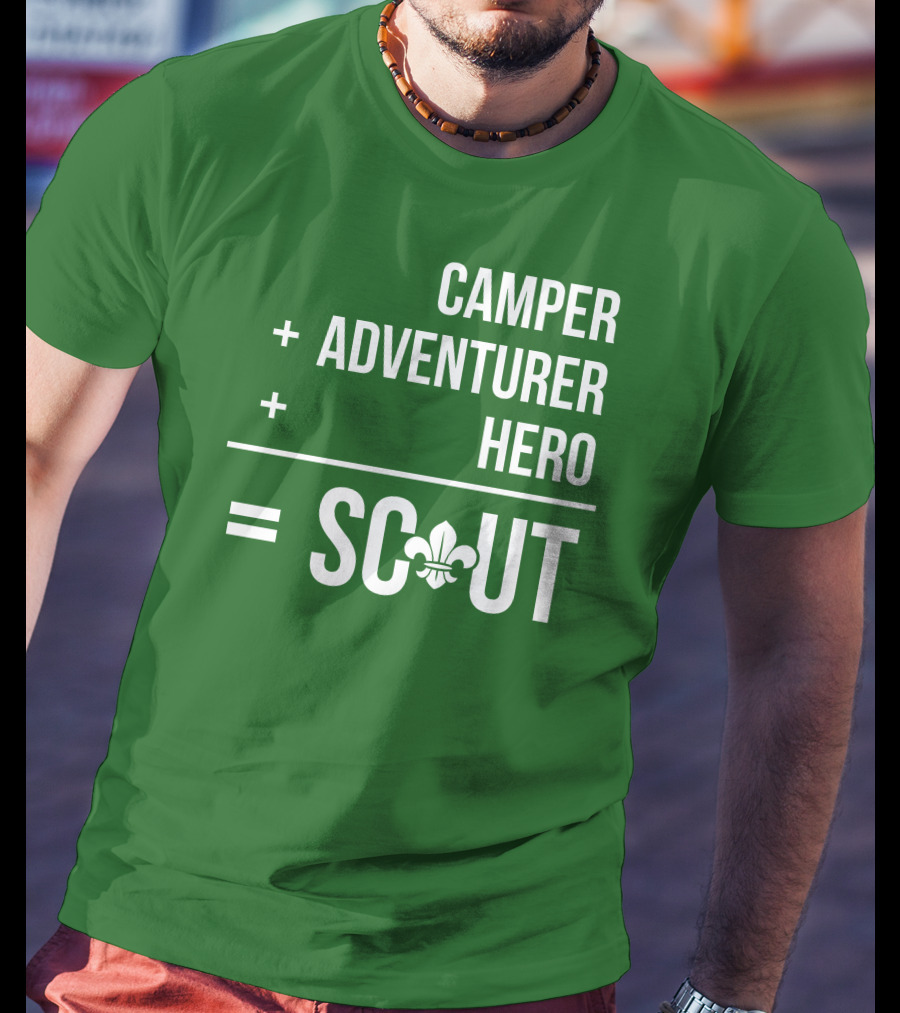 Camper Adventurer Hero Scout Fleur-de-Lis T-Shirt