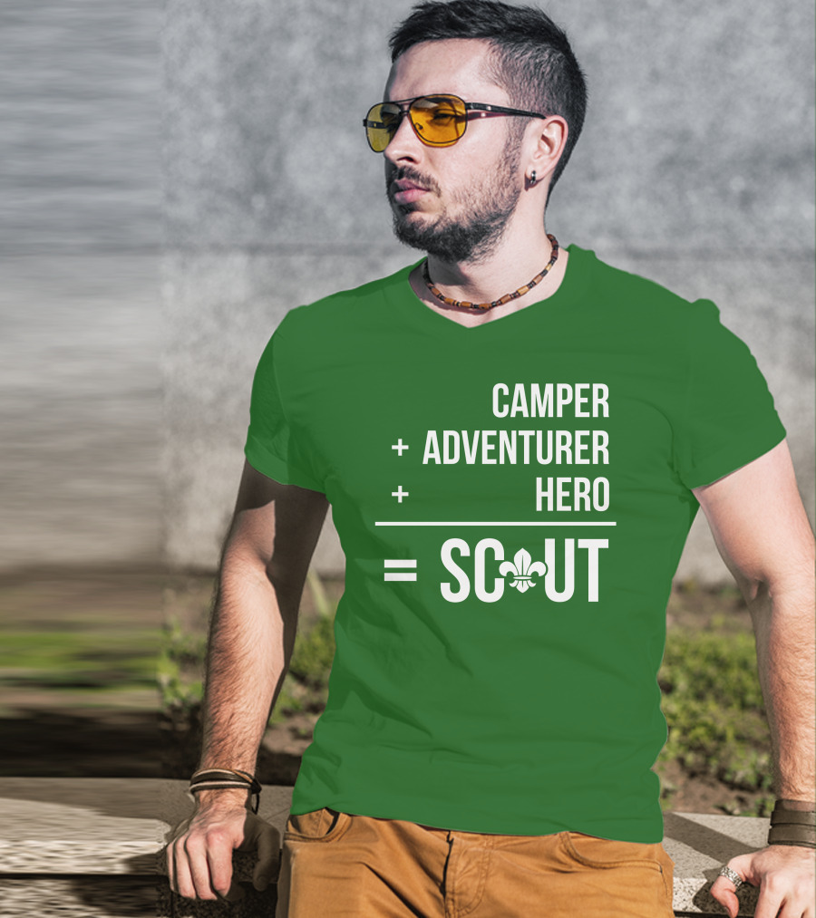 Camper Adventurer Hero Scout Fleur-de-Lis T-Shirt