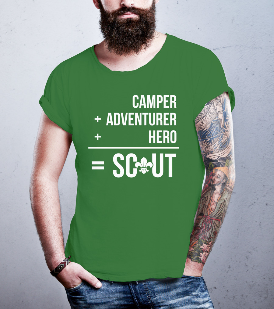 Camper Adventurer Hero Scout Fleur-de-Lis T-Shirt