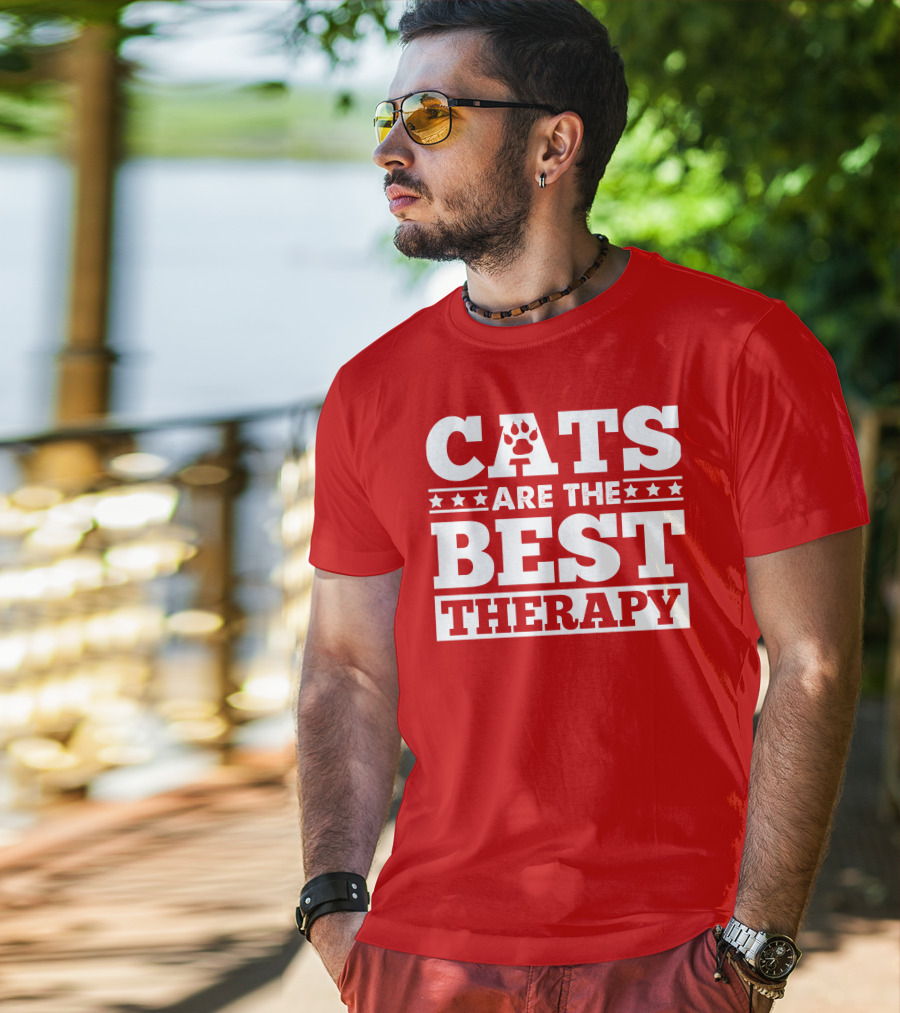 Cats Are The Best Therapy T-Shirt