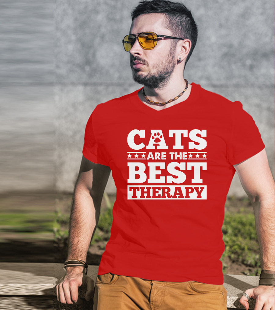 Cats Are The Best Therapy T-Shirt